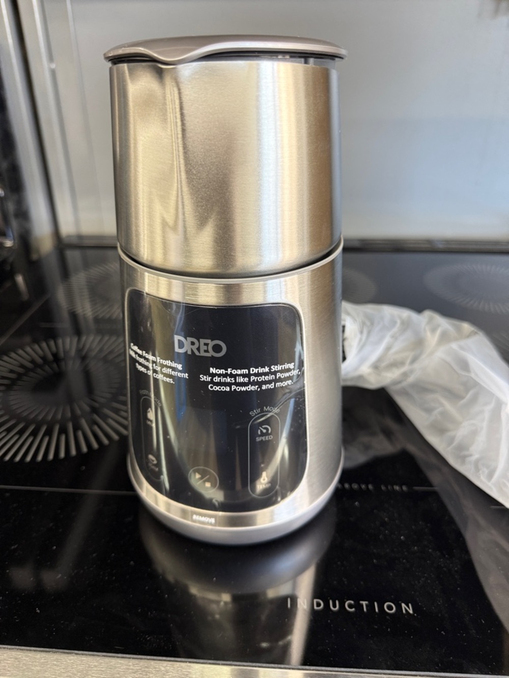 Dreo Electric Milk Frother and Beverage Stirrer - Silver